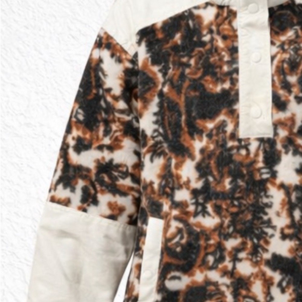 Columbia Vintage Forest Print Fleece Pullover – Size XL